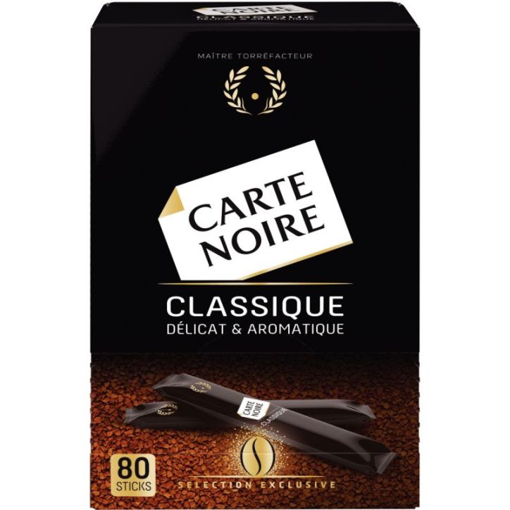 Boite de 80 sticks café soluble CARTE NOIRE S001