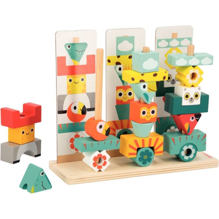 Abaque en bois TOTEM TROPIK 52 pièces J08279 JANOD