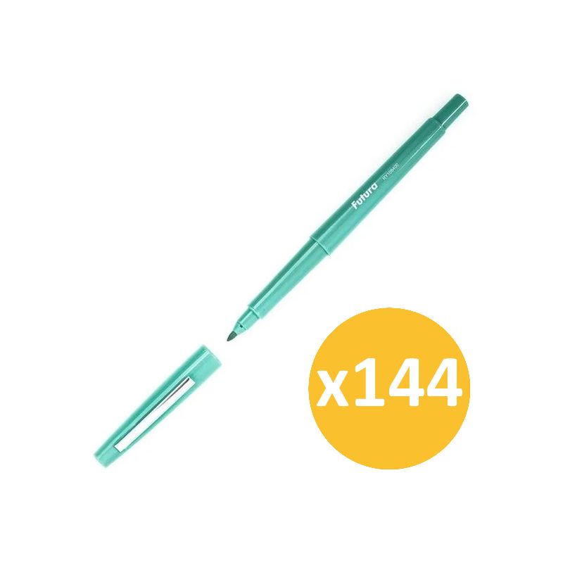 Pack scolaire remisé 144 stylos feutre moyen nylon vert FUTURA