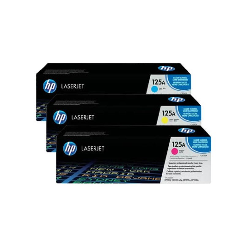 Pack de 3 toners HP 125A cayn magenta yellow CF373AM