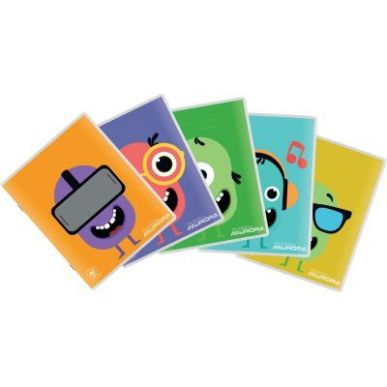 Achetez Cahier piqué écolier 96 pages 80g, ligné 8mm, format A5 148P1L AURORA pas cher sur Ma Ren..