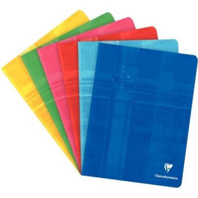 Achetez CLAIREFONTAINE Cahier reliure piqûre petit format 17x22 cm 96 pages grands carreaux Séyès..