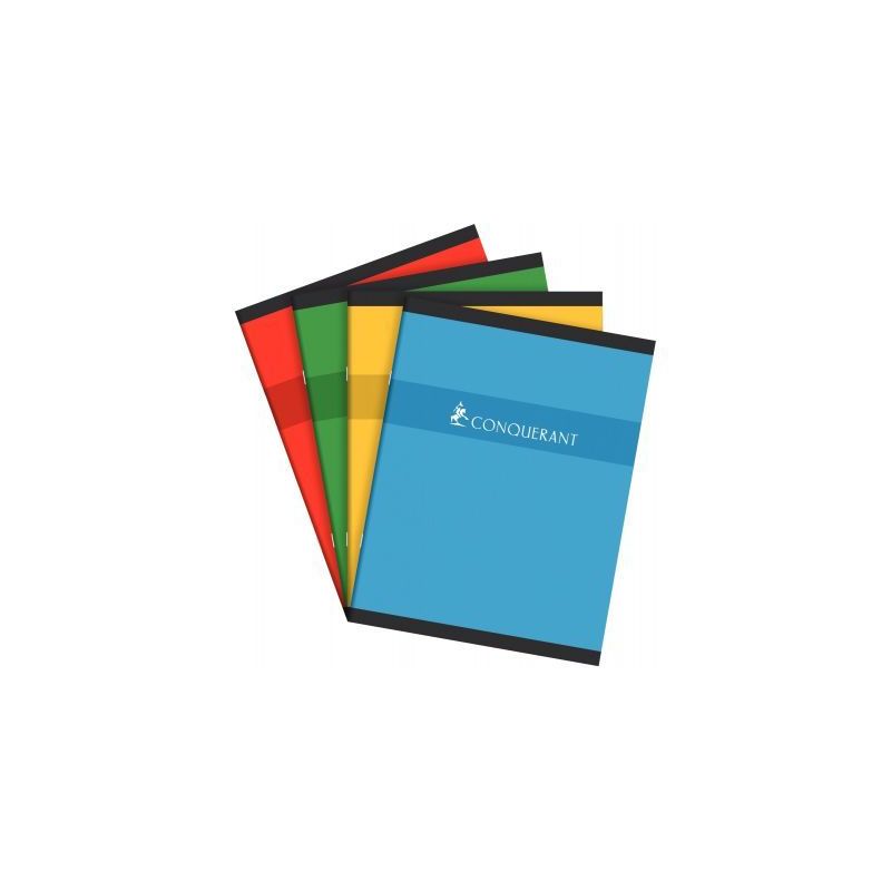Achetez Cahier piqûre 17x22 96 pages petits carreaux 5x5 70g. Couverture carte assortie pas cher su..