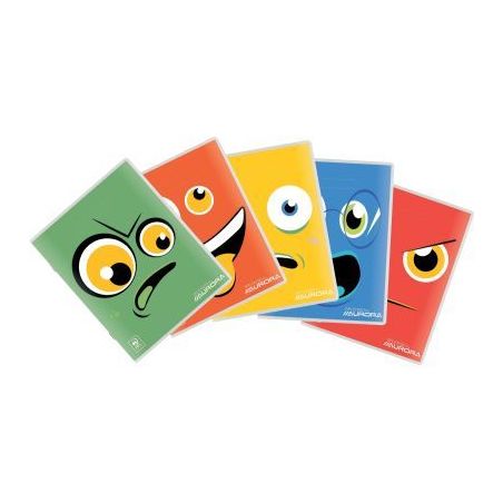 Achetez Cahier piqué écolier 72 pages 80g, quadrillé 5x5, format A5 136PQ5 AURORA pas cher sur Ma..