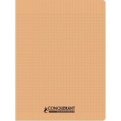 Achetez Piqûre 96 pages CONQUERANT, 17x22 cm, seyès, couv PP abricot 100902113 CONQUERANT HAMELIN ..