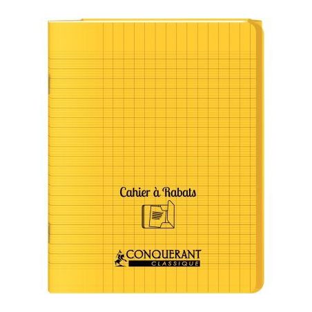 Achetez Piqûre 48 pages couverture polypropylène avec 2 rabats format 17x22 cm seyes coloris jaune..