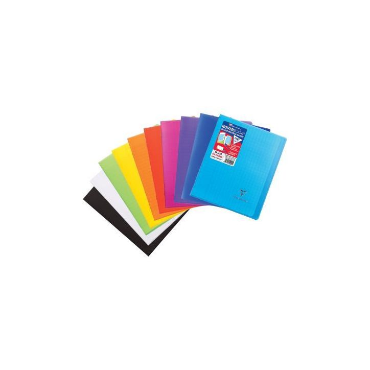 Piqûre 48 pages KOVERBOOK, format 17x22 cm, seyès 90g, couverture polypropylène coloris assortis 954401C KO(...)