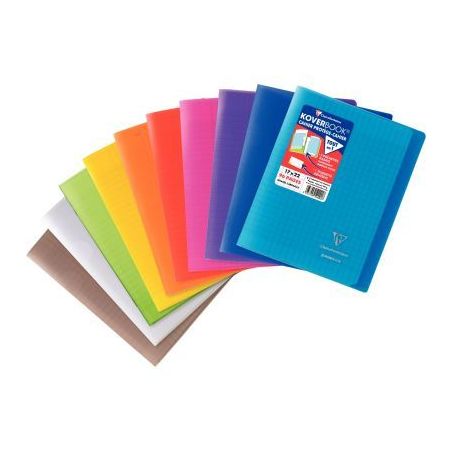 Achetez Piqûre 96 pages KOVERBOOK, format 17x22 cm, seyès 90g, couverture polypropylène coloris a..