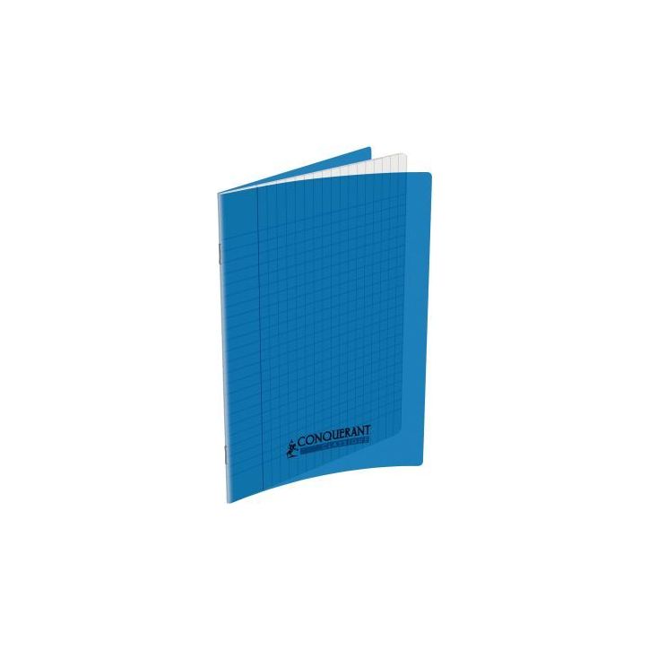 Piqûre 96 pages 17x22 cm, seyès 90g couverture polypropylène bleu 100100730 HAMELIN