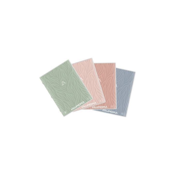 Cahier piqué AURORA 120 pages 80g, format A4, quadrillé 10x10 60Q10 AURORA