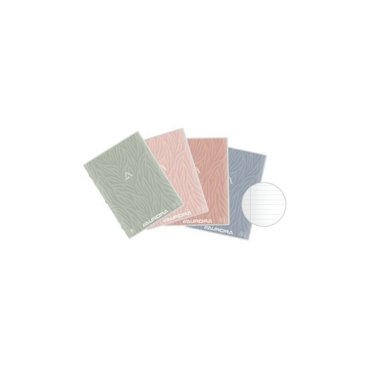 Cahier piqué AURORA 120 pages 80g, format A4, ligné 8mm 60T AURORA