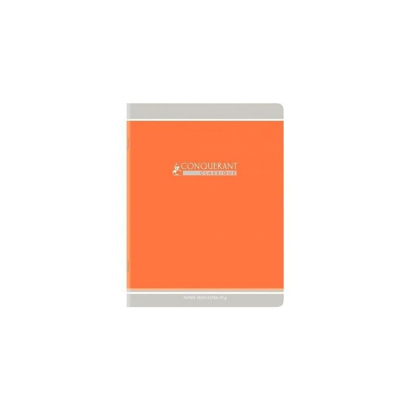 Achetez Cahier piqué 96 pages, format 24x32 cm, seyès, papier 90g, orange 400164242 CONQUERANT HAM..