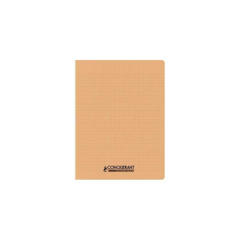 Achetez Piqûre 96 pages CONQUERANT, 24x32 cm, seyès, couv PP abricot 100902186 CONQUERANT HAMELIN ..