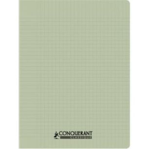 Achetez Piqûre 96 pages CONQUERANT, 24x32 cm, seyès, couv PP vert pastel 100902184 CONQUERANT HAME..
