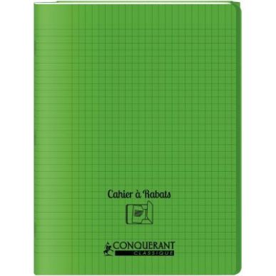 Achetez Piqûre 96 pages couverture polypropylène avec 2 rabats format 24x32 cm seyes vert 40010403..