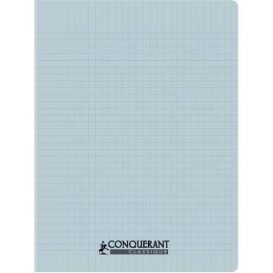 Achetez Piqûre 96 pages CONQUERANT, 24x32 cm, seyès, couv PP bleu pastel 100902187 CONQUERANT HAME..