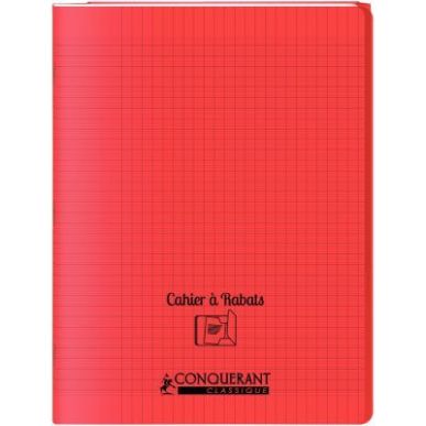 Achetez Piqûre 96 pages couverture polypropylène avec 2 rabats format 24x32 cm seyes rouge 4001040..