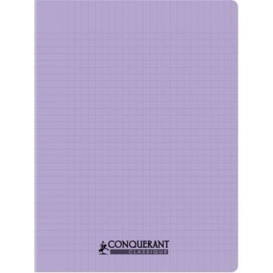 Achetez Piqûre 96 pages CONQUERANT, 24x32 cm, seyès, couv PP lilas 100902185 CONQUERANT HAMELIN pa..