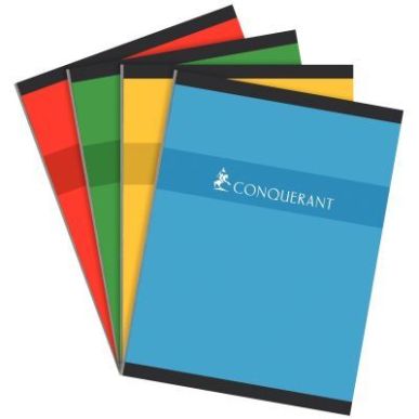 Achetez CONQUERANT C7 Cahier reliure brochure 24x32cm 192 pages 70g grands carreaux Séyès pas cher..