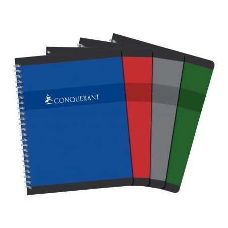 Achetez CONQUERANT C7 Cahier reliure spirale 17x22 cm 180 pages 70g grands carreaux séyès pas cher..