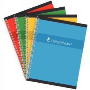Achetez CONQUERANT C7 Cahier reliure spirale 17x22 cm 100 pages 70g petits carreaux 5x5 NF pas cher ..