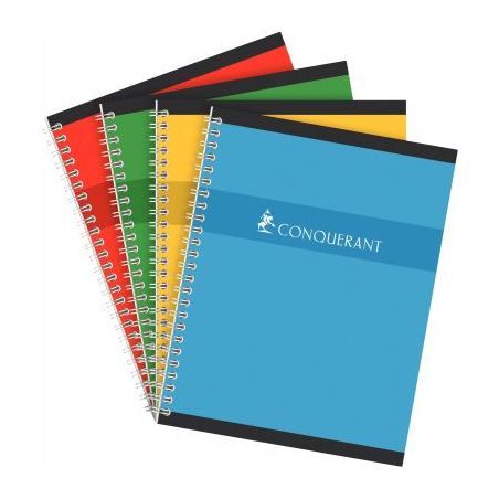 Achetez CONQUERANT C7 Cahier reliure spirale 17x22 cm 100 pages 70g petits carreaux 5x5 NF pas cher ..
