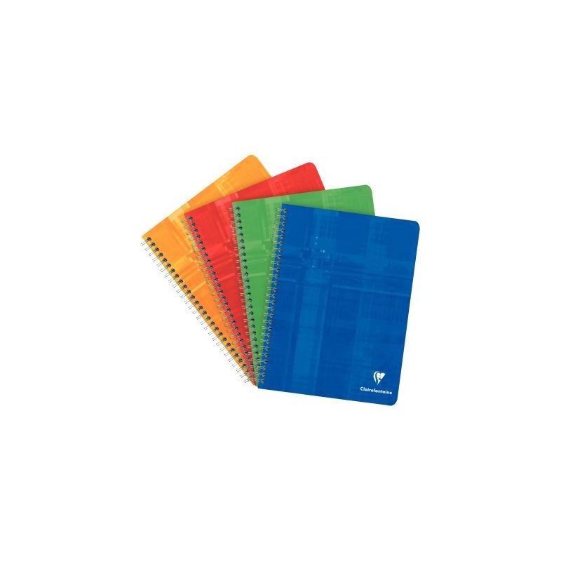 Achetez CLAIREFONTAINE Cahier reliure spirale 17x22 cm 100 pages grands carreaux papier 90g pas cher..