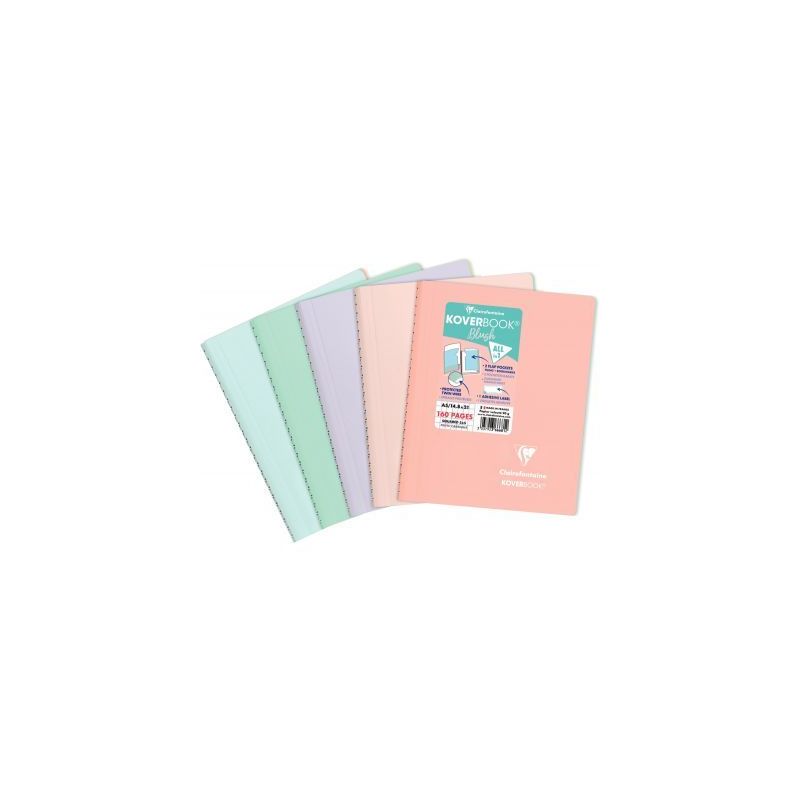 Achetez Reliure intégrale KOVERBOOK BLUSH, 160 pages, format A5, quadrillé 5x5 366681C CLAIREFONTA..