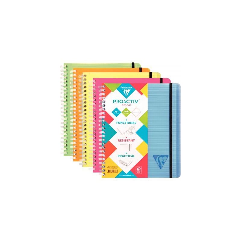 Achetez Cahier-trieur à  reliure intégrale PROACTIV'BOOK LINICOLOR, 180 pages, format A5+, ligné..