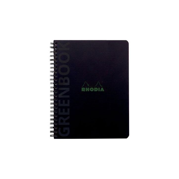 Cahier GREENBOOK couverture carte rigide, 160 pages perforées, format A5+, quadrillé 5x5 119924C GREENACTIV (...)