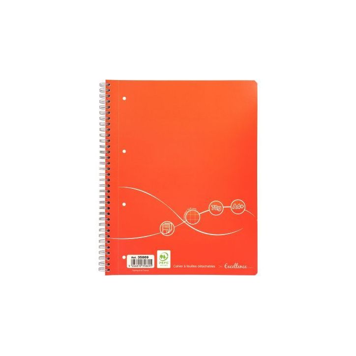 Cahier à reliure intégrale Excellence 160 pages, format A4+, quadrillé 5x5, papier 70g 400089308 EXCELLENCE