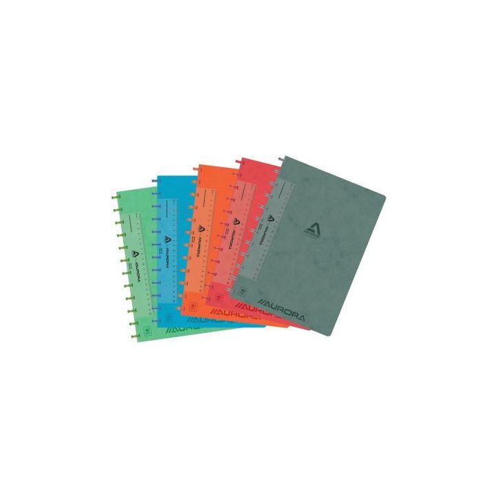 Cahier toilé LIN-EX ADOC SYSTEMS 144 pages 90g, quadrillé 5x5, format A4 6845.742 AURORA