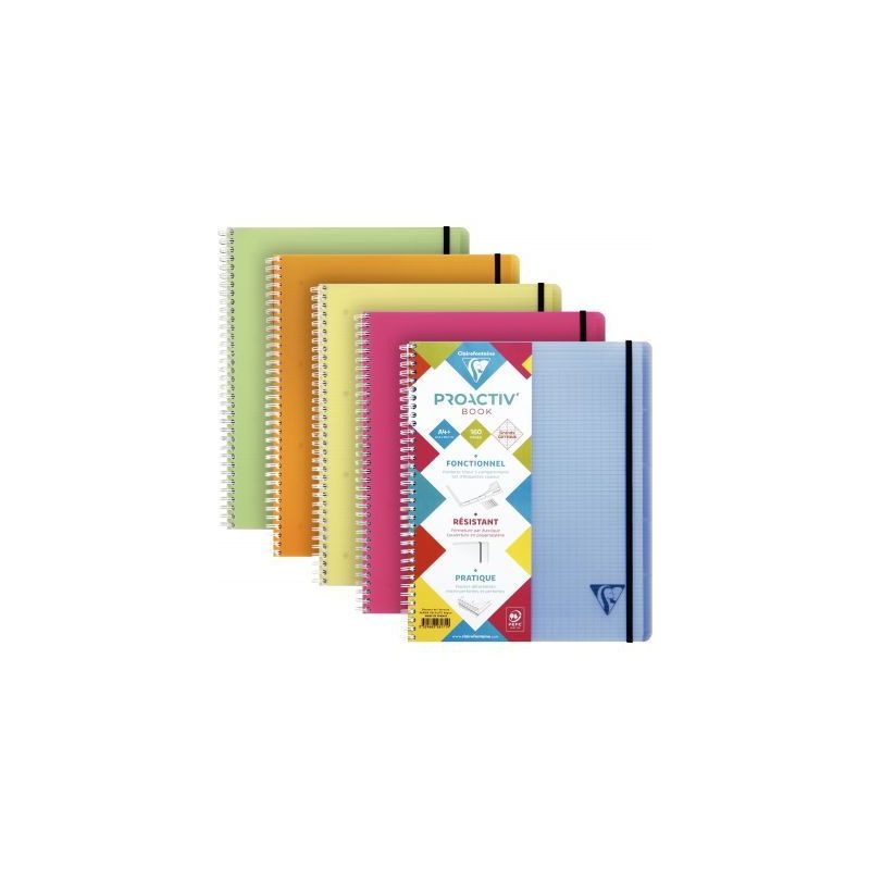 Achetez Cahier-trieur à reliure intégrale PROACTIV'BOOK LINICOLOR, 160 pages, format A4+, seyès 3..