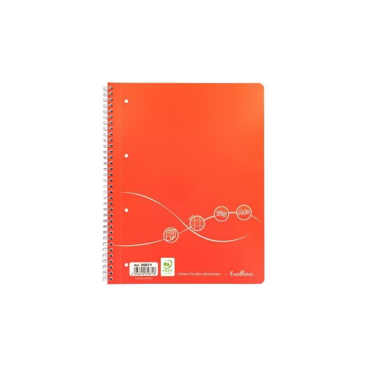 Cahier à reliure intégrale Excellence 160 pages, format A4+, seyès, papier 70g 400089311 EXCELLENCE