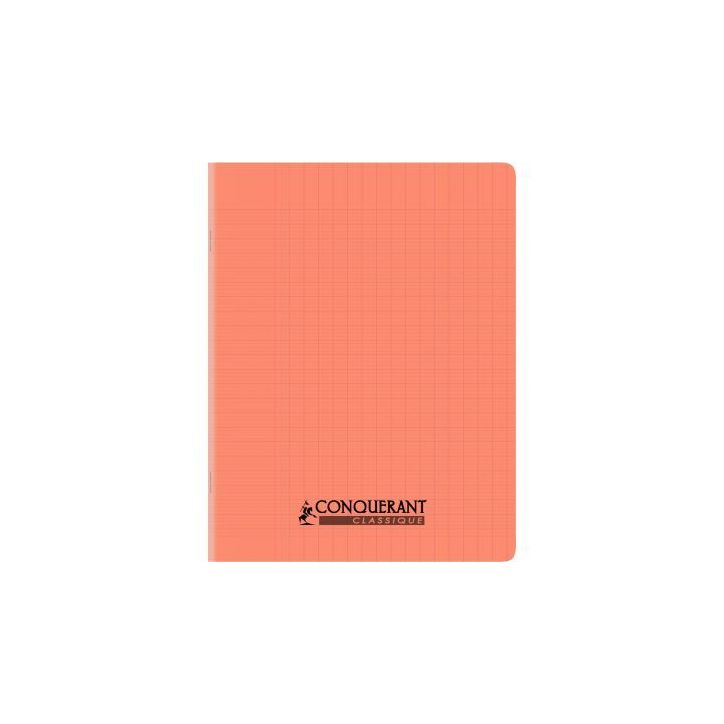 Cahier piqué 32 pages 17x22 cm, seyès 2,5 mm, couverture en polypropylène rouge 400002781 HAMELIN