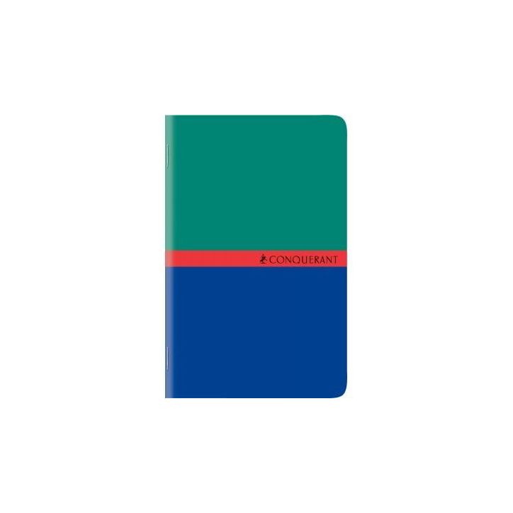 CONQUERANT C7 Carnet reliure piqûre 9x14 cm 96 pages petits carreaux 5x5 papier 70g