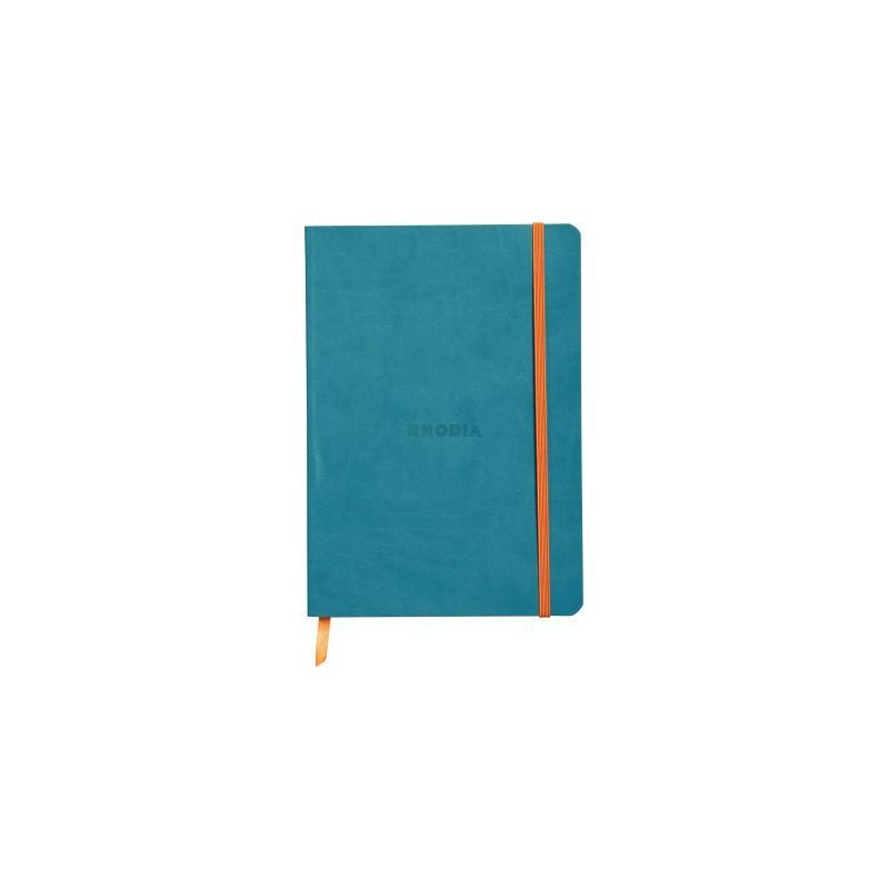 Achetez Carnet RHODIARAMA format A5 160 pages, ligné, couverture souple en simili cuir, bleu turquo.. Achetez Carnet RHODIARAMA format A5 160 pages, ligné, couverture souple en simili cuir, bleu turquo..