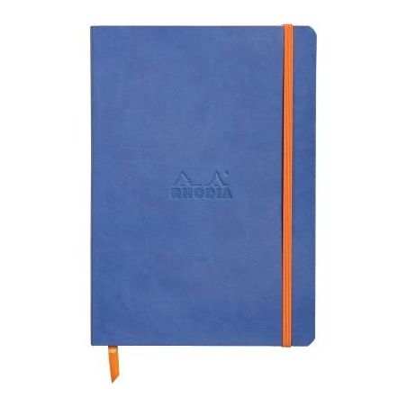 Achetez Carnet 160 pages RHODIARAMA format A5, 5x5, couverture souple en simili cuir, bleu saphir 11..