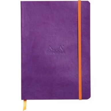 Achetez Carnet RHODIARAMA format A5 160 pages, ligné, couverture souple en simili cuir, violet 1174..