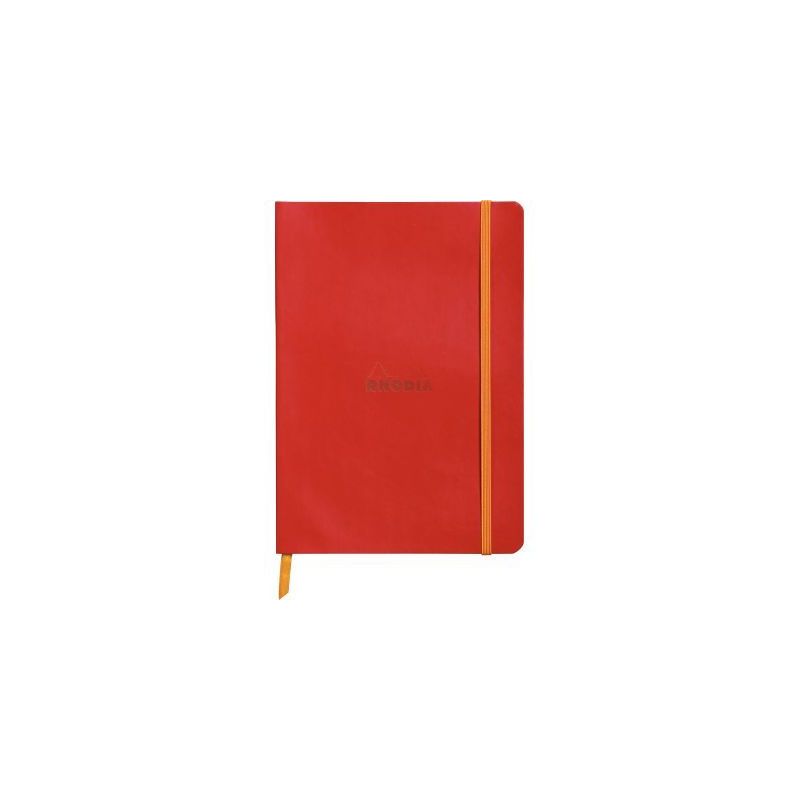 Achetez Carnet RHODIARAMA format A5 160 pages, ligné, couverture souple en simili cuir, rouge coque..