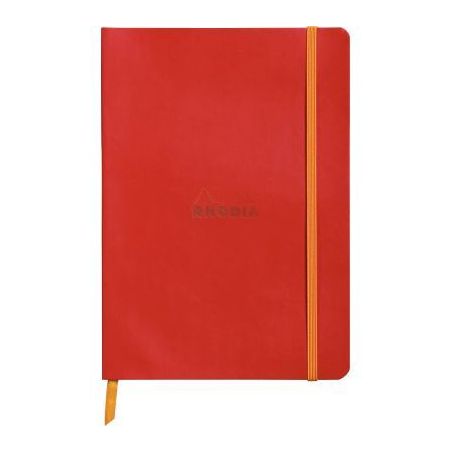 Achetez Carnet RHODIARAMA format A5 160 pages, ligné, couverture souple en simili cuir, rouge coque..