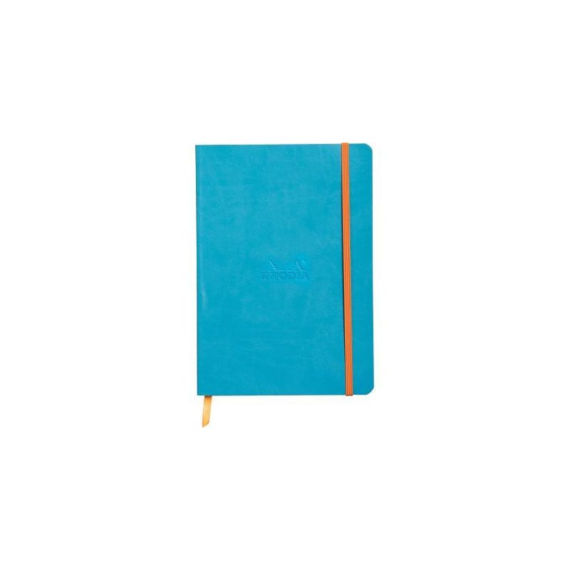 Achetez Carnet 160 pages RHODIARAMA format A5, 5x5, couverture souple en simili cuir, bleu turquoise.. Achetez Carnet 160 pages RHODIARAMA format A5, 5x5, couverture souple en simili cuir, bleu turquoise..