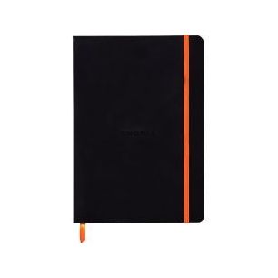 Achetez RHODIA Carnet Rhodiarama souple 14,8x21cm 160 pages lignées avec élastique. Couverture sim..