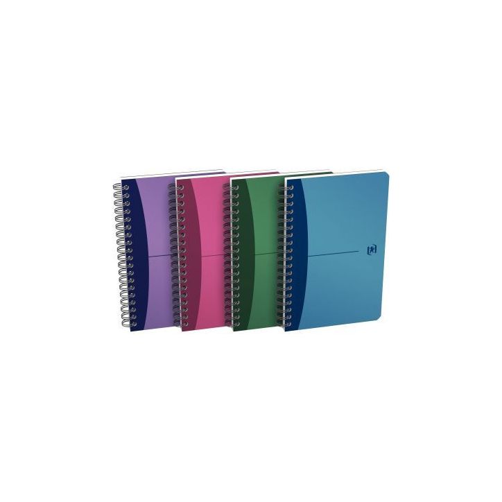 OXFORD Carnet spiralé 11Xx17 cm 180 pages 90g petits carreaux 5x5. Couverture polypro