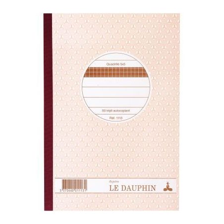 Achetez Manifold NCR format 148 x 210mm 50 tripli 1113D LE DAUPHIN pas cher sur Ma Rentrée Scolaire