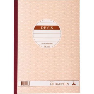 Achetez Manifold Devis NCR format 21 x 29,7 cm 50 triplicatas autocopiants 1263D LE DAUPHIN pas cher..