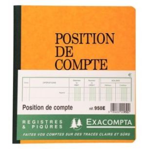 Achetez Piqûre de 20 feuilles positions de compte format 21 x 19 cm 950E EXACOMPTA pas cher sur Ma ..