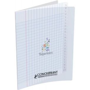 Achetez Répertoire piqué 96 pages, 17x22 cm, seyès 90 g couverture en polypropylène incolore 400..