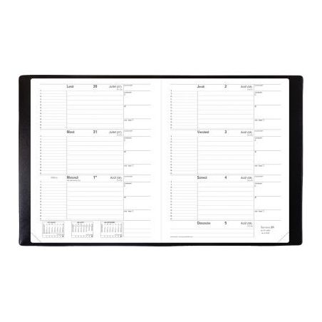 Achetez Agenda semainier août à août le principal noir 164034Q QUO VADIS pas cher sur Ma Rentrée..