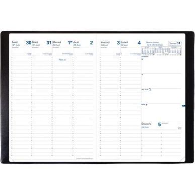 Achetez Agenda semainier août à août EU 09/09 noir 030065Q QUO VADIS pas cher sur Ma Rentrée Sco..